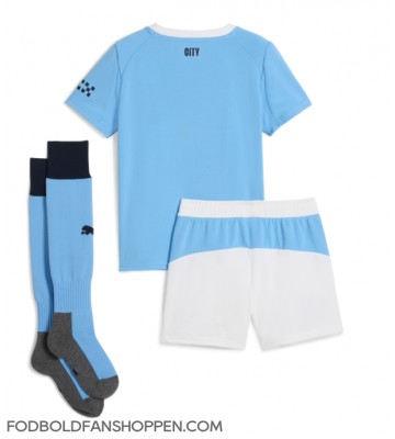 Manchester City Hjemmebanetrøje Børn 2025-26 Kortærmet (+ Korte bukser)